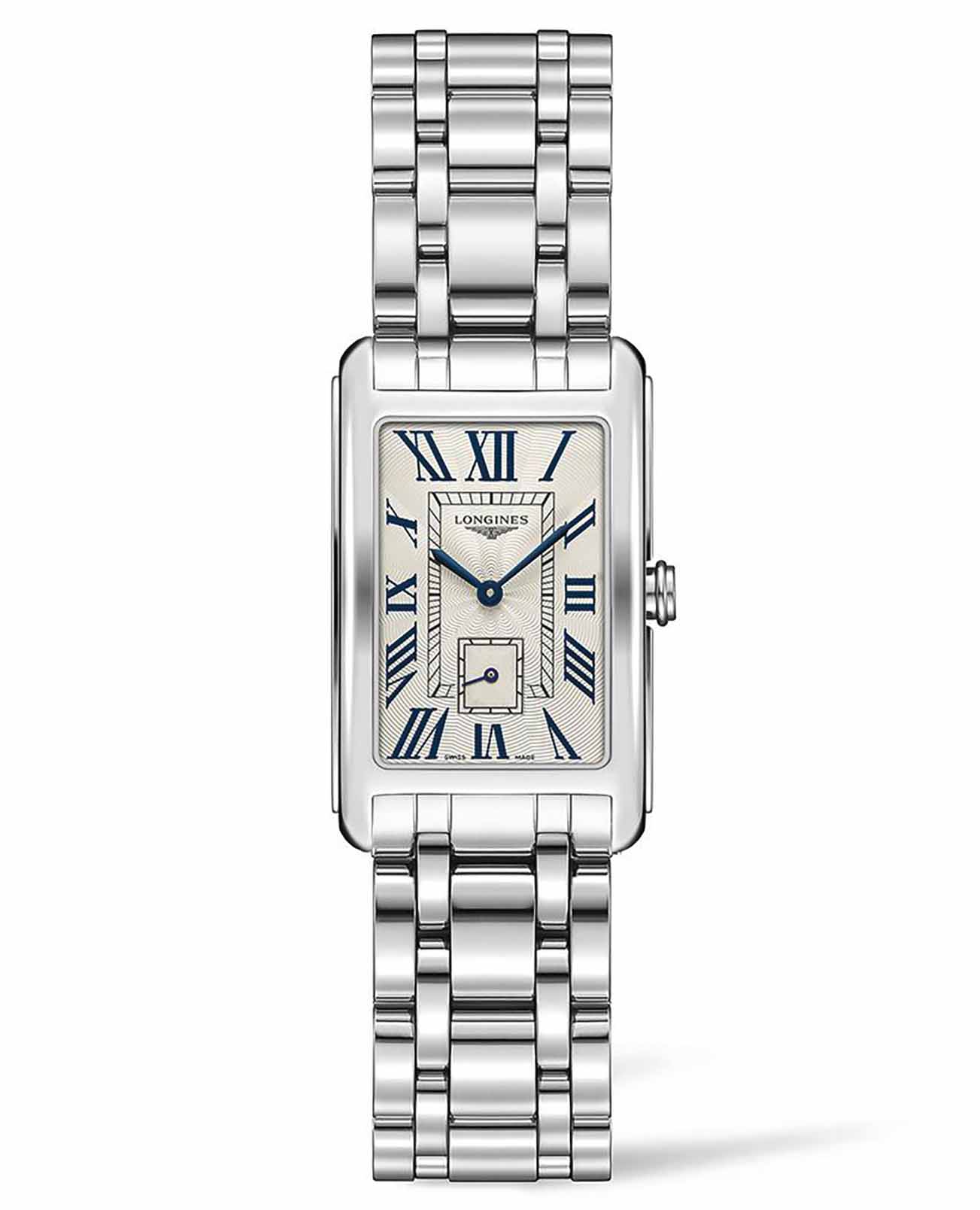 Longines Longines DolceVita L5.512.4.71.6  L55124716 кварцевые женские часы серебристый циферблат, браслет нержавеющая сталь — вид спереди